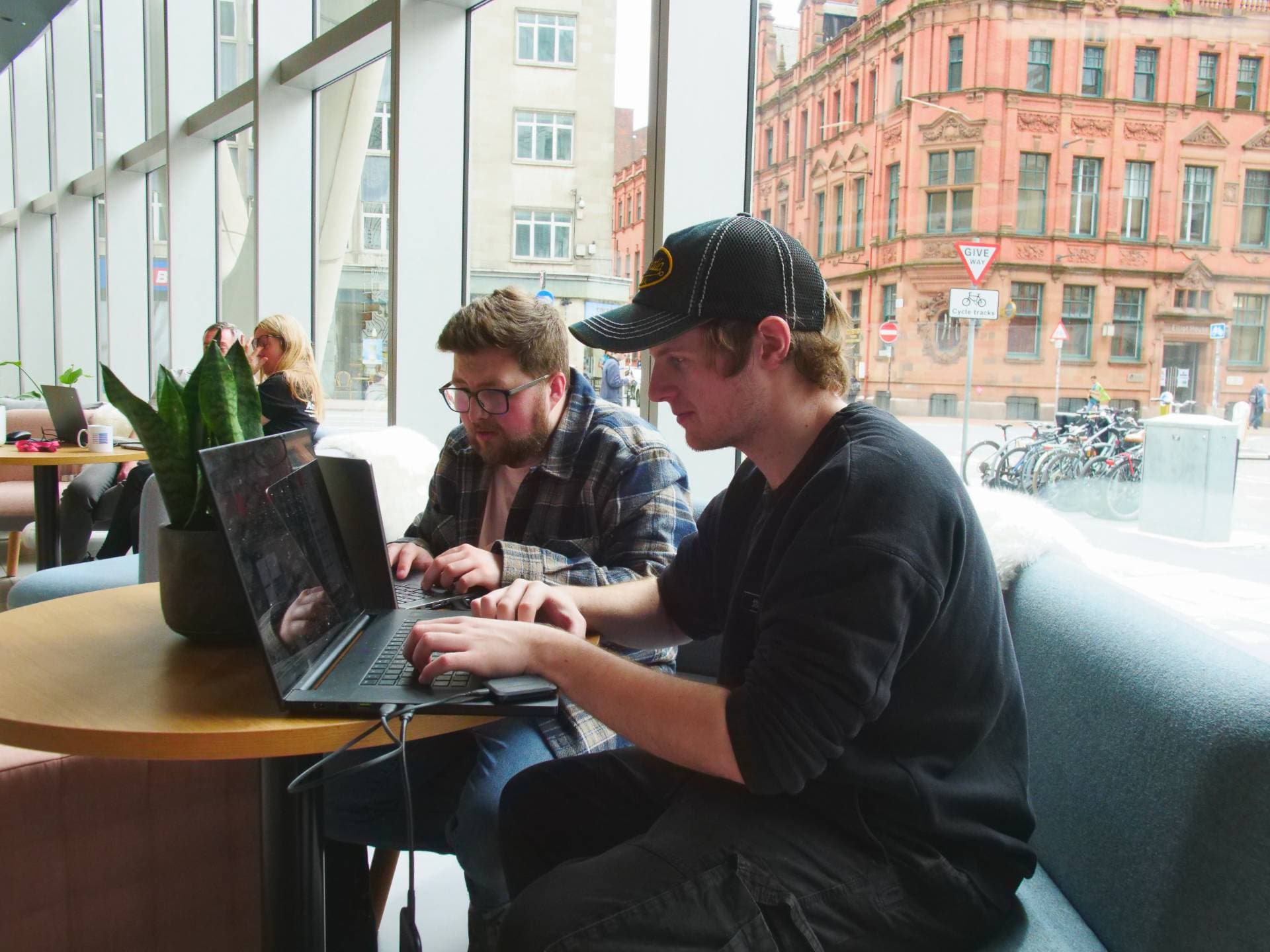Vault 5 Digital team working together in Halifax, West Yorkshire