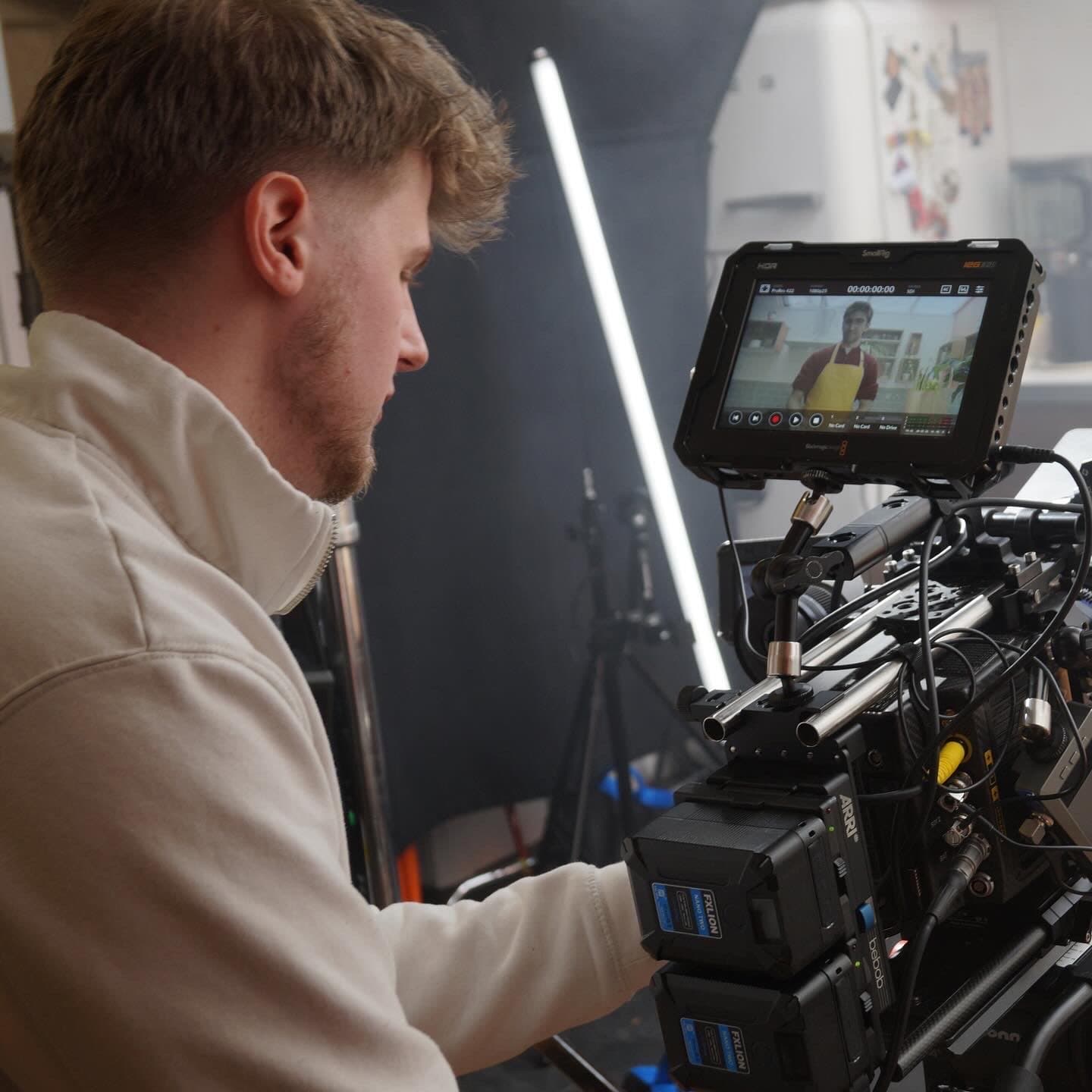 Josiah on set filming a charity campaign film for Vault 5 Digital