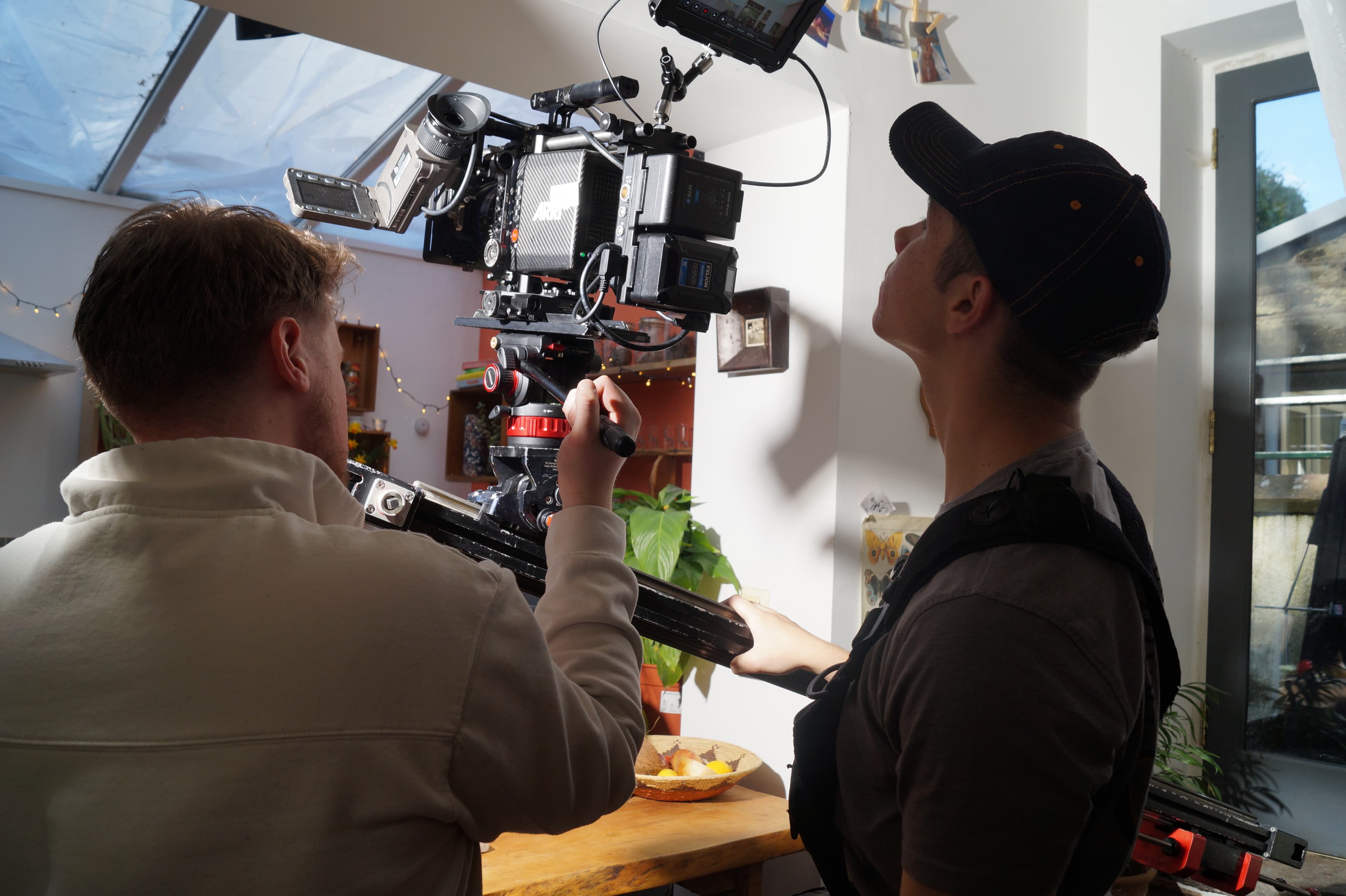 Vault 5 Digital in-house film studio working on charity campaign content
